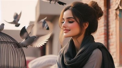اول يوم ليا مع جوزى لبست لبس عروسة خفيف وبحط ميكب رقيق كدة مناسب للبيت منا عروسة بقي